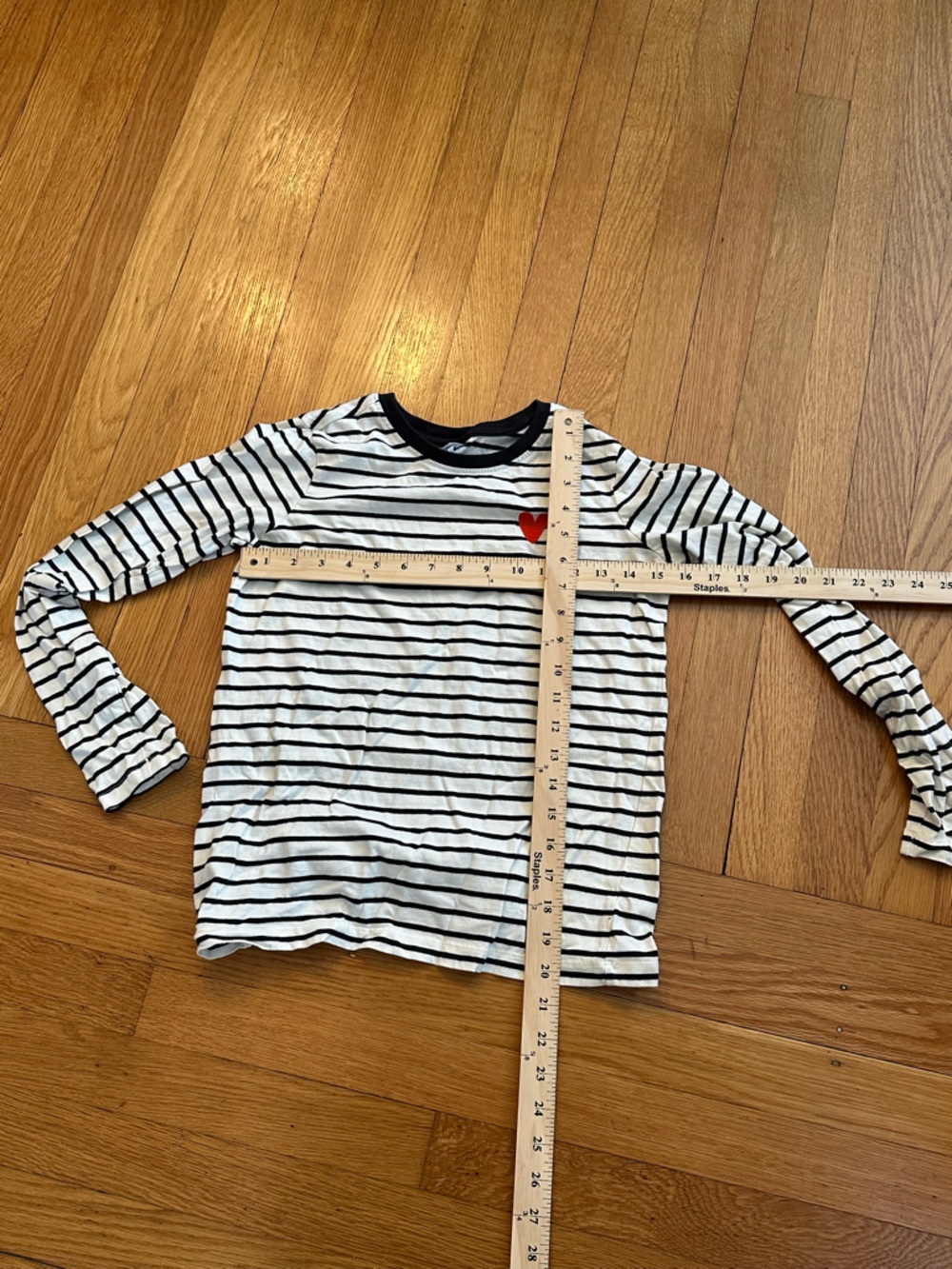 Hanna Andersson Kids Long-Sleeve Striped Top with Red Heart - Picture 4 of 6